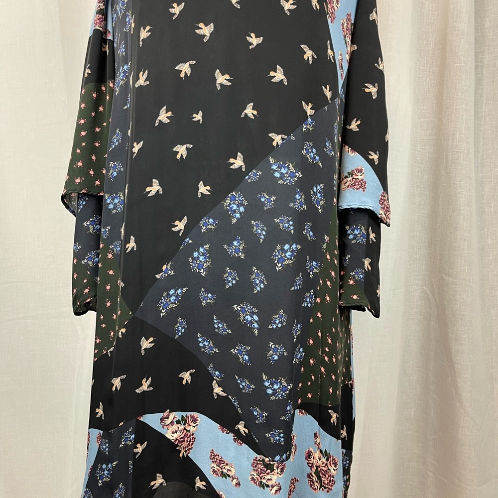 Parker Black And Blue Patchwork Asymmetrical Bell… - image 3